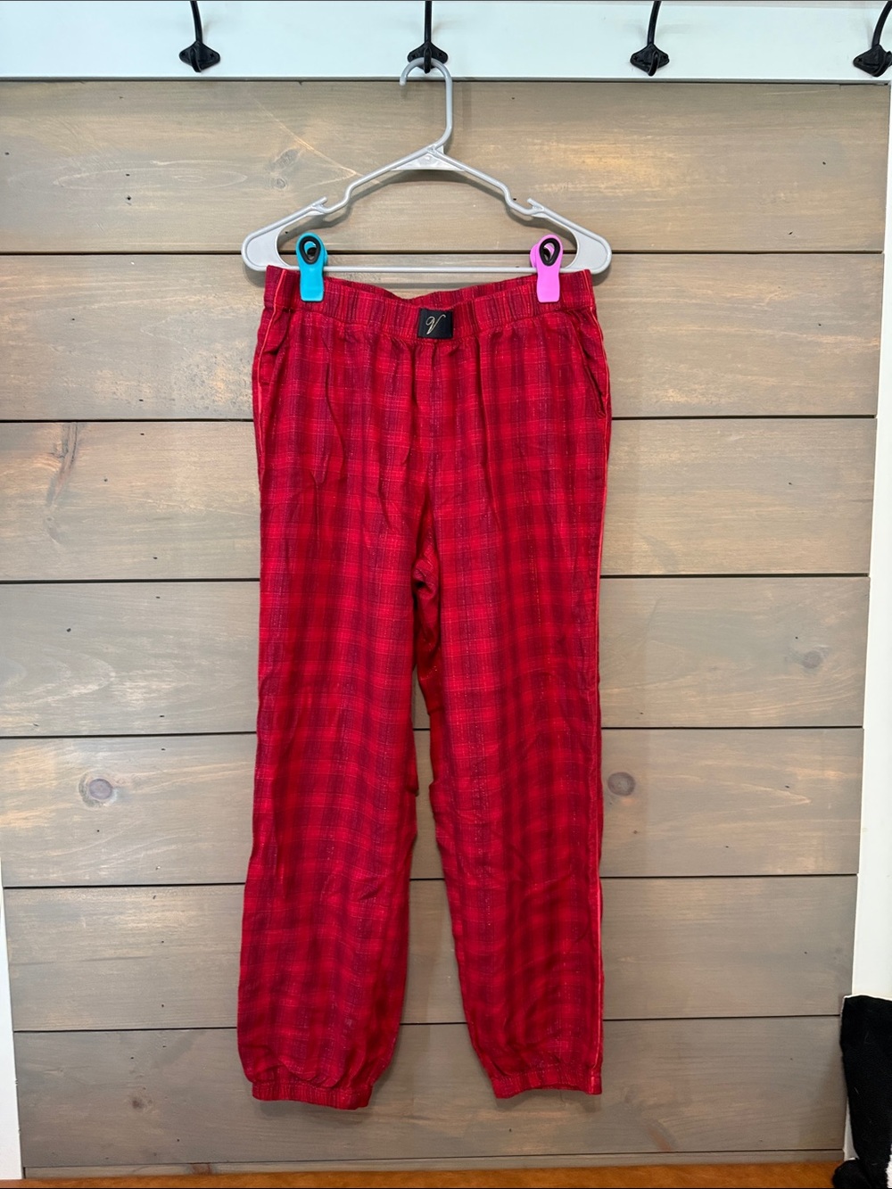 2 pair of Victoria’s Secret Red Plaid Women’s Jogger Pajama lounge Pants